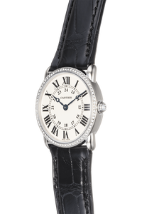 Ronde Louis Cartier White Gold Quartz