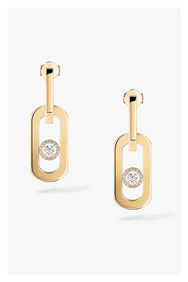 So Move XL Pendant Earrings in Yellow Gold