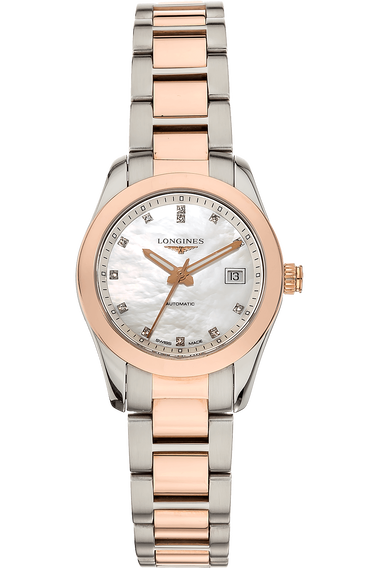 Conquest Classic Rose Gold and Stainless Steel Automatic