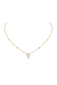 Fiery Pendant 0.10CT in Yellow Gold