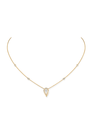 Fiery Pendant 0.10CT in Yellow Gold