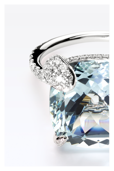Peekaboo Aquamarine Ring