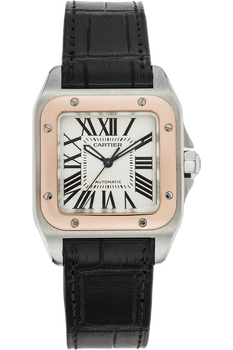 Santos 100 Rose Gold and Stainless Steel Automatic
