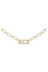 Move Link Full Pave Chain Necklace