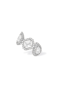 My Twin Mono Earring in White Gold
