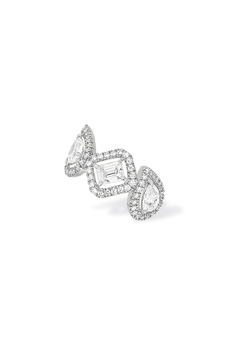 My Twin Mono Earring in White Gold