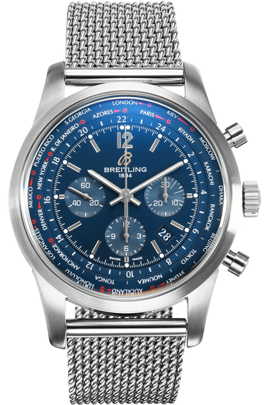 Transocean Chronograph Unitime Stainless Steel Automatic