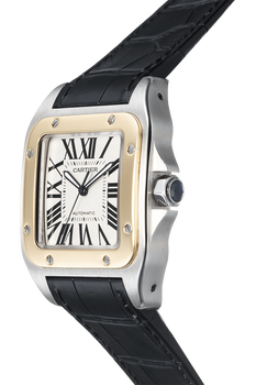 Santos 100 Yellow Gold and Stainless Steel Automatic
