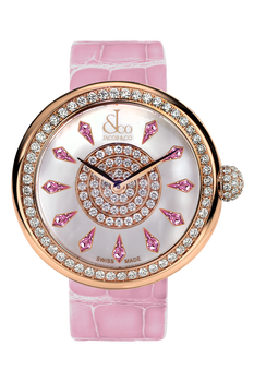 Brilliant One Row Rose Gold Pink Sapphires