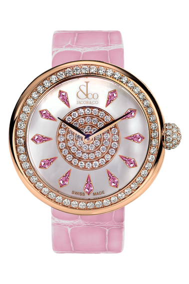 Brilliant One Row Rose Gold Pink Sapphires
