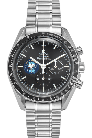 Omega Men's Pre-owned Speedmaster Professional Moonwatch Snoopy Limited Edition Manual Wind in Black Size 42mm | Stainless Steel | 3578.51.00