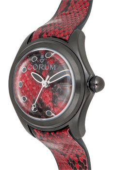Bubble Red Python PVD Black and Stainless Steel Automatic