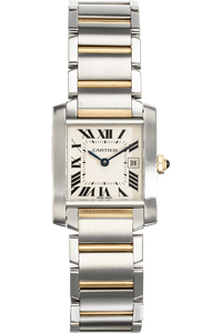 Tank Francaise Yellow Gold and Stainless Steel Quartz