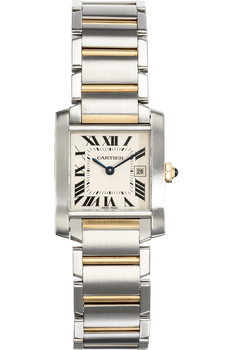 Tank Francaise Yellow Gold and Stainless Steel Quartz