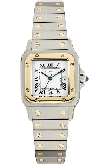 Santos Galbee Yellow Gold and Stainless Steel Automatic