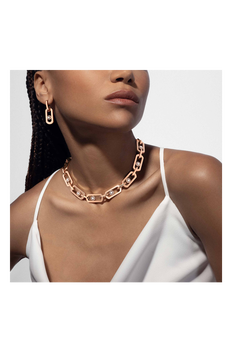 So Move XL Pendant Earrings in Pink Gold