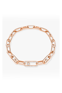 Move Link Bracelet in Pink Gold