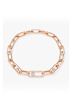 Move Link Bracelet in Pink Gold