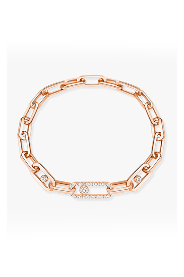 Move Link Bracelet in Pink Gold