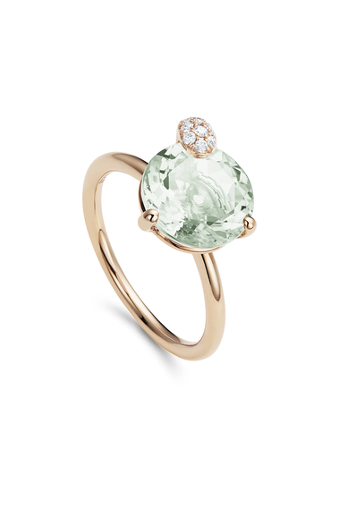 Peekaboo Prasiolith Ring