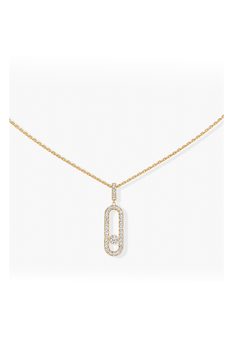 Move Uno LM Pav&eacute; Pendant in Yellow Gold