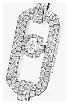 So Move 2-finger Ring in White Gold Size 54