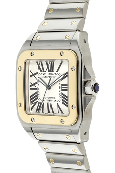 Santos 100 Yellow Gold and Stainless Steel Automatic