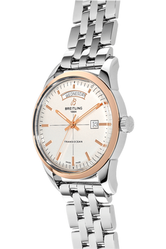 Transocean Day &amp; Date Rose Gold and Stainless Steel Automatic