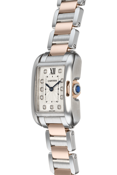 Tank Anglaise Rose Gold and Stainless Steel Quartz