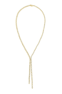 Lariat Diamond Necklace in Yellow Gold
