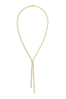 Lariat Diamond Necklace in Yellow Gold