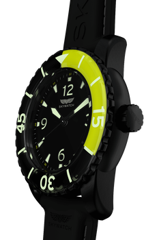44mm 3-Hand Black IP