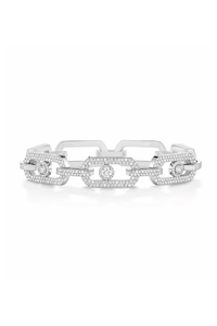 So Move XL Pavé Bracelet in White Gold