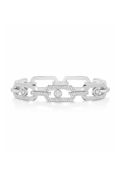 White gold diamond pave bracelet So Move XL