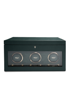 British Racing Triple Watch Winder with Storage
