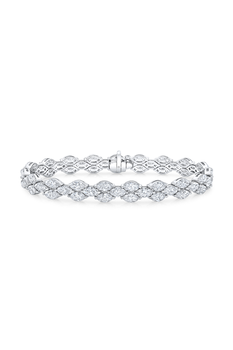 Marquise cut Rivi&egrave;re Bracelet 14 ct