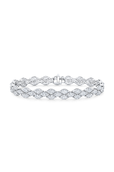 Marquise cut Rivi&egrave;re Bracelet 14 ct