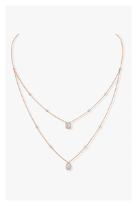 My Twin Necklae in Pink Gold