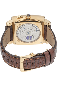 Quadrato Dual Time Perpetual Rose Gold Automatic