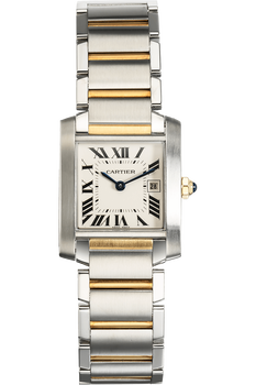 Tank Francaise Yellow Gold and Stainless Steel Quartz