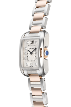 Tank Anglaise Rose Gold and Stainless Steel Quartz