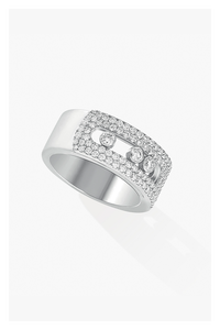 Move Noa GM Pavé Ring in White Gold Size 53
