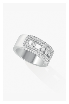 Move Noa GM Pav&eacute; Ring in White Gold Size 53