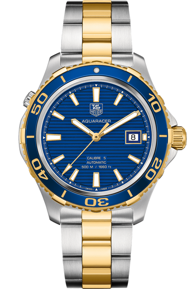 Gold and blue tag heuer new arrivals