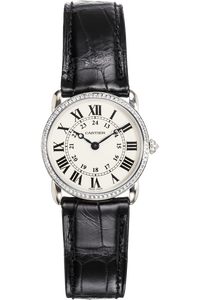 Ronde Louis Cartier White Gold Quartz