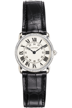 Ronde Louis Cartier White Gold Quartz