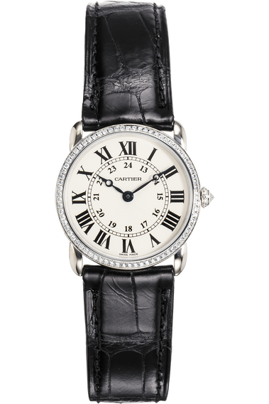 Ronde Louis Cartier White Gold Quartz