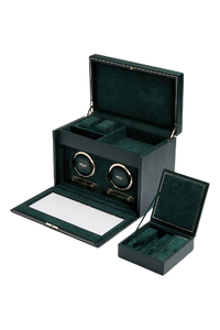 British Racing Double Watch Winder With Storage