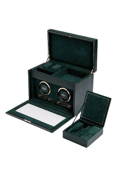 British Racing Double Watch Winder With Storage