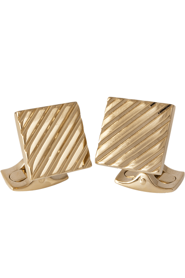 Square Engine Turned Cufflinks